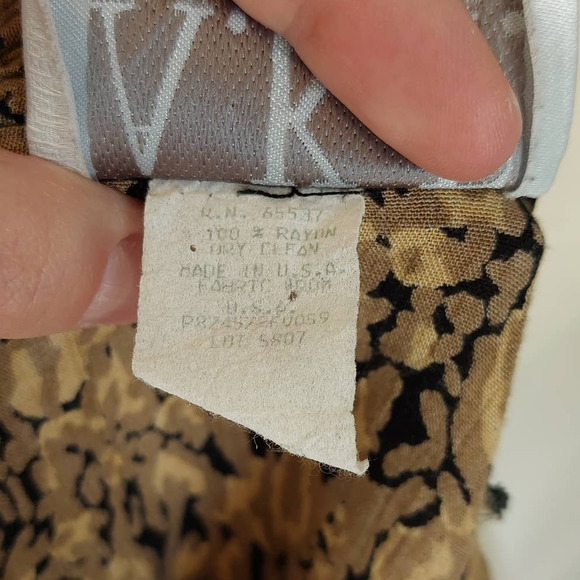 Vintage 80s 90s A.K.F. Mixed Animal Print Blazer Cardigan Scarf Detail - Picture 7 of 7